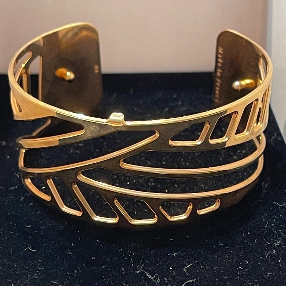 Les Georgettes 25mm Rose Gold Cuff Bracelet in Geometric Design